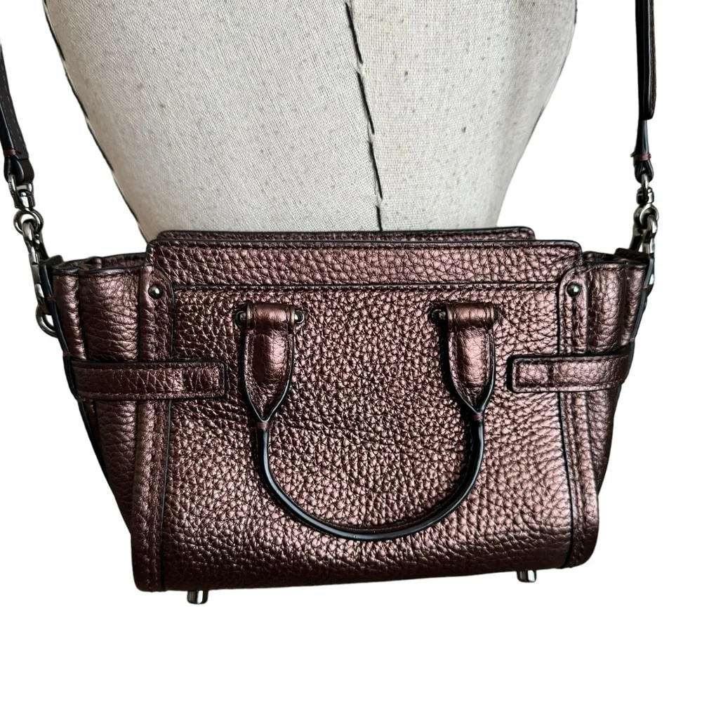 Coach Mini Swagger Crossbody Bronze Metallic Crossbody Bag 54625